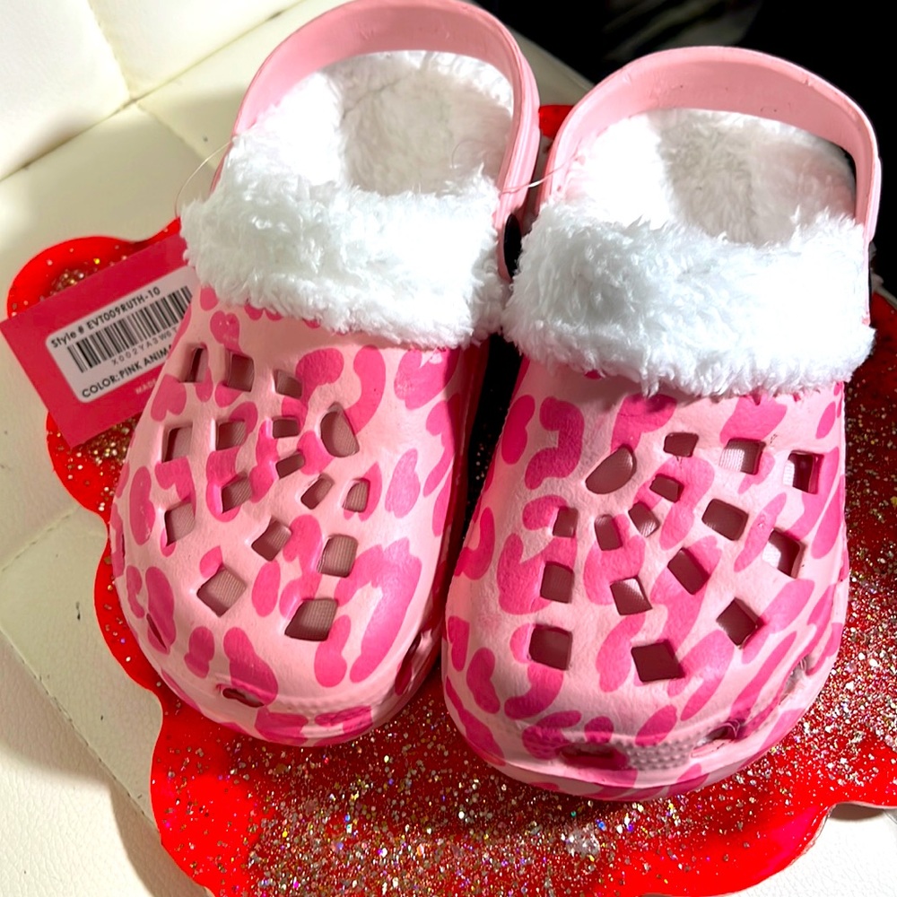 Pink lined clogs